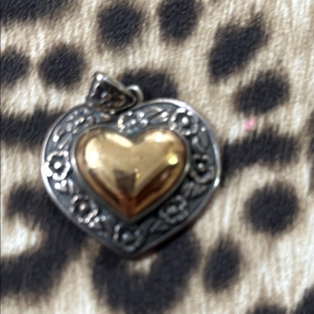 James Avery Gold and Silver Heart Necklace